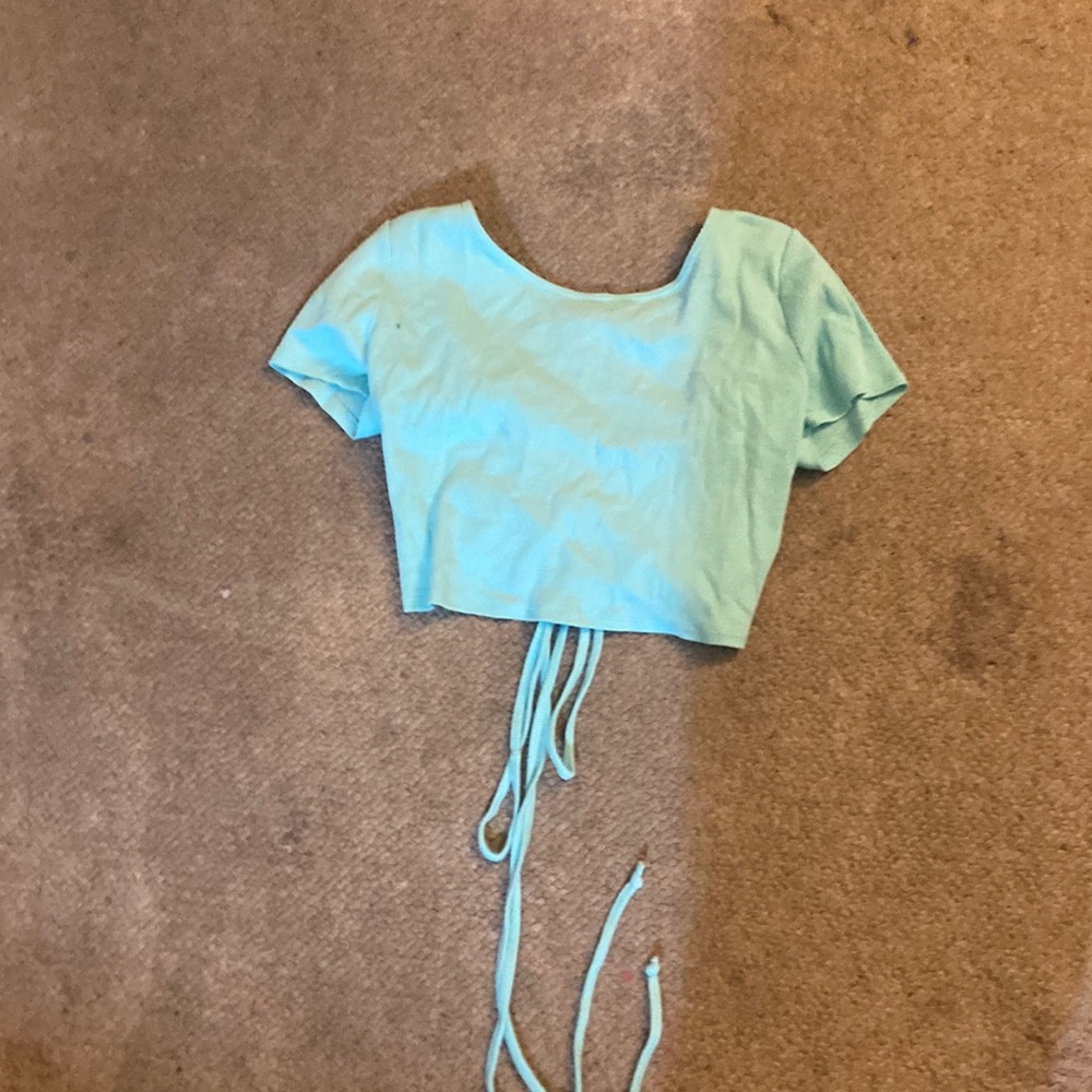 Teal Cropped Tee - Wild Fable, Large